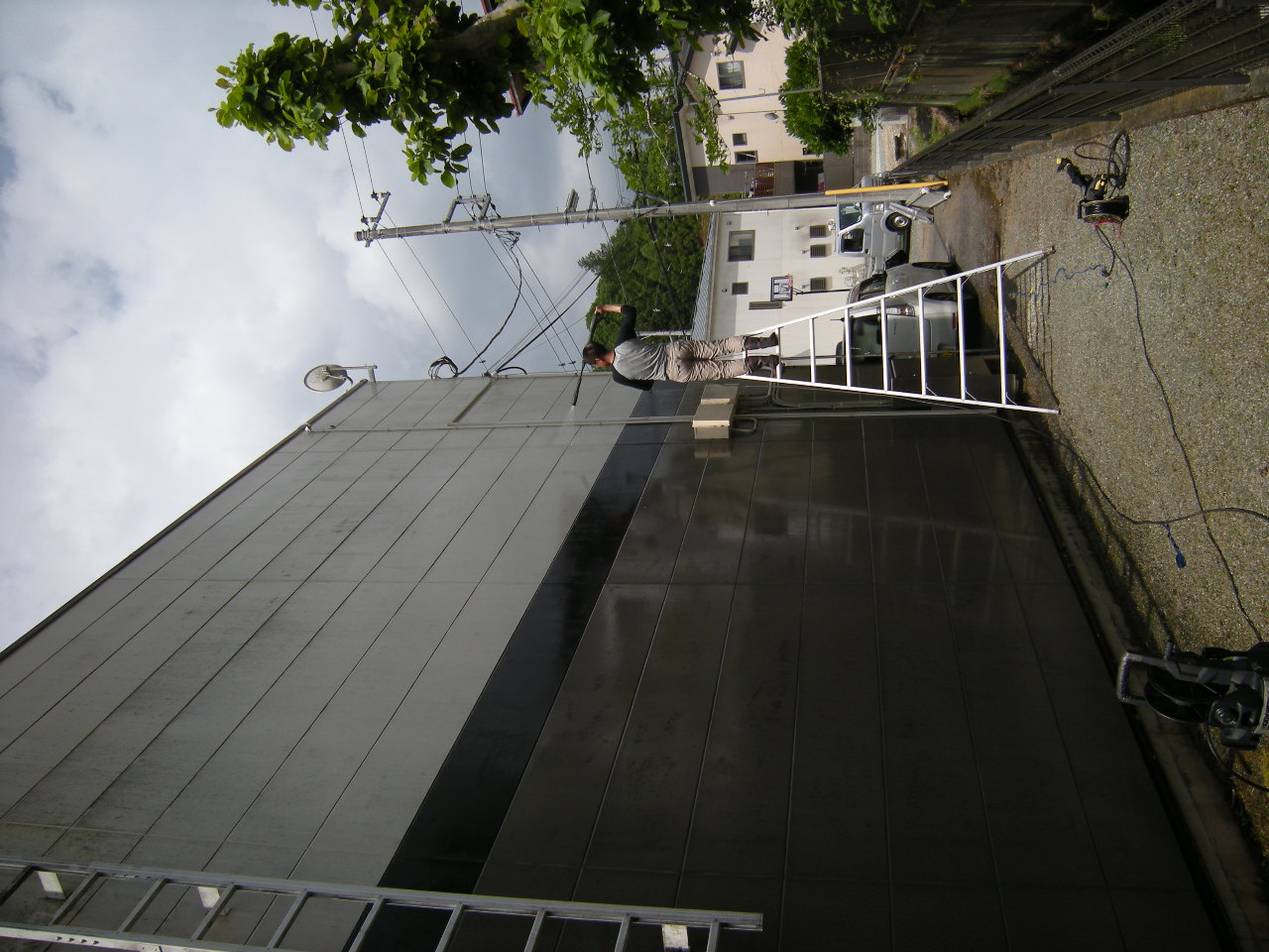 狛江市 高圧洗浄 外壁 高圧洗浄機 コンクリ レンガ ブロック 車庫 玄関 門柱